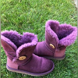 Womens Purple Bailey Button II UGG Boot